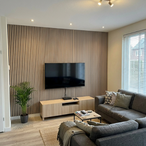 Licht Gerookt Eiken – Akoestisch Paneel 260x60 cm