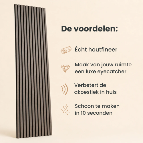 Gerookt Eiken – Akoestisch Wandpaneel, productfoto 4