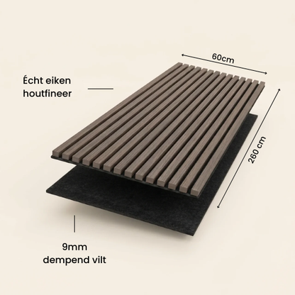 Gerookt Eiken – Akoestisch Wandpaneel, productfoto 5