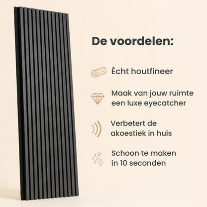 Antraciet – Akoestisch Paneel 260x60 cm, productfoto 6