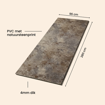 Canyon Brown – Premium SPC Klik Wandpaneel 96x280 cm (4mm), productfoto 6
