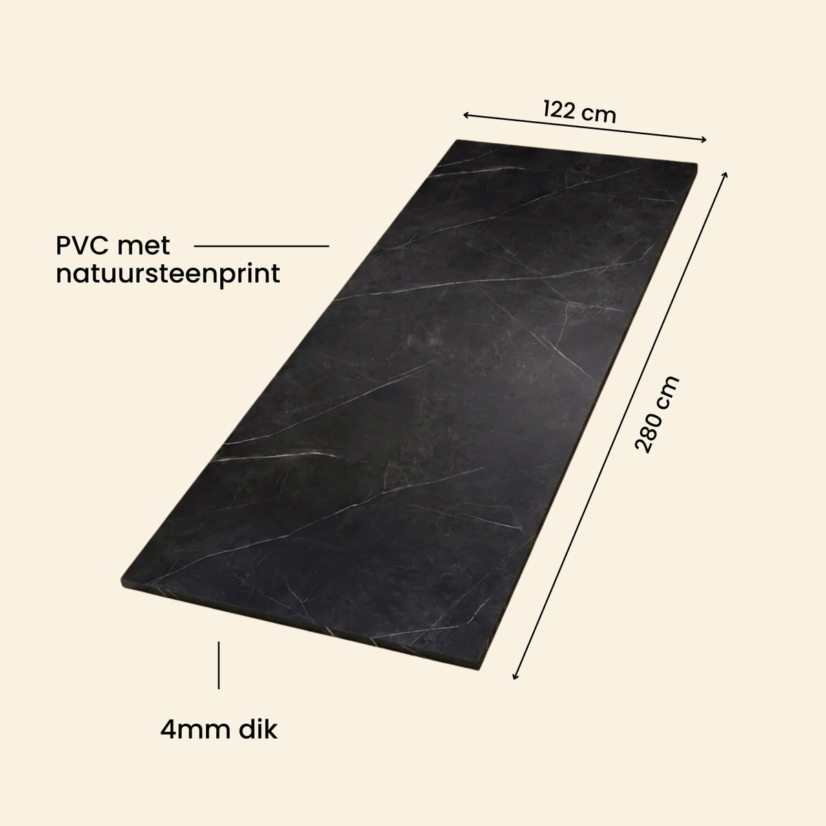 Obsidian Vein – Premium SPC Klik Wandpaneel 122x280 cm (4mm), productfoto 7