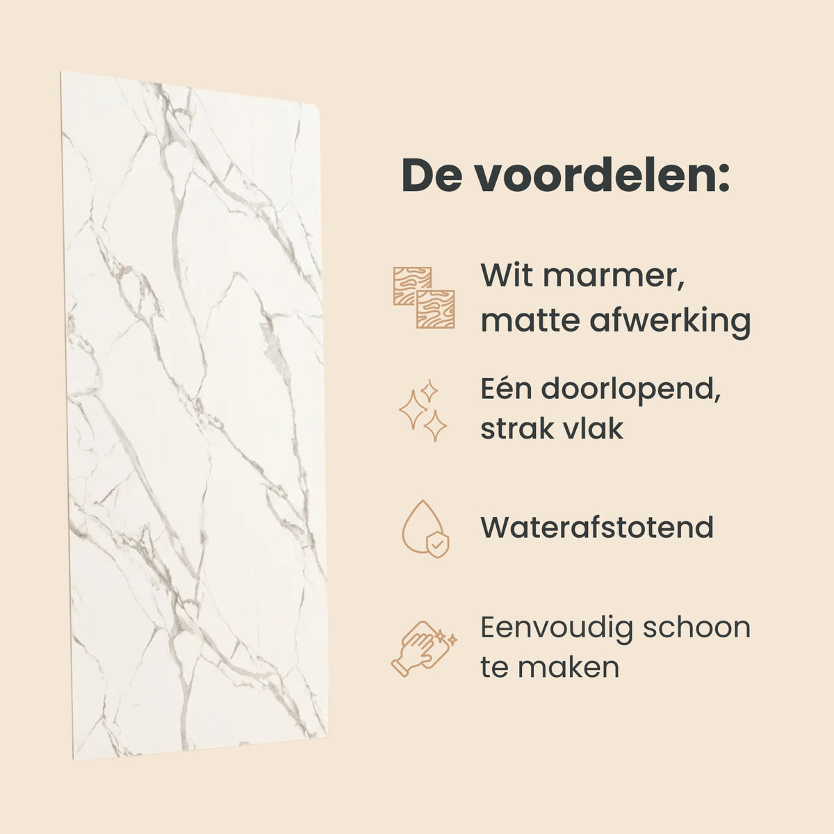 Polar Marble – SPC Wandpaneel 122x280 cm (3mm), productfoto 6