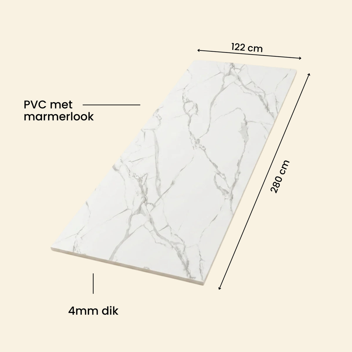 Polar Marble – SPC Wandpaneel 122x280 cm (3mm), productfoto 7