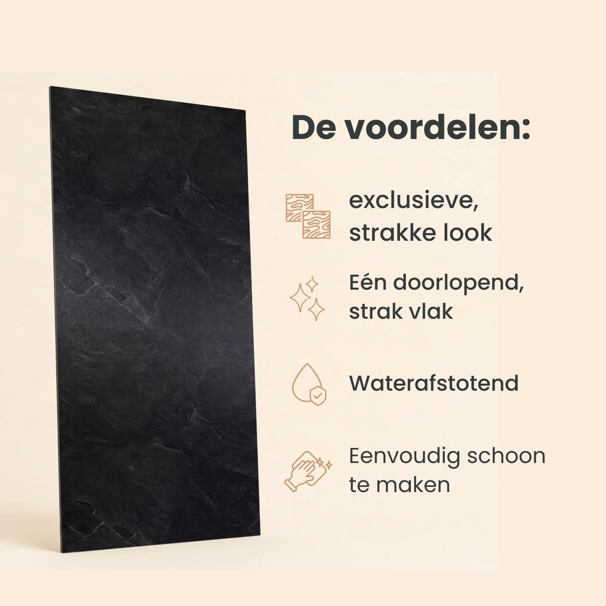 Night Marble – SPC Wandpaneel 122x280 cm (3mm), productfoto 5
