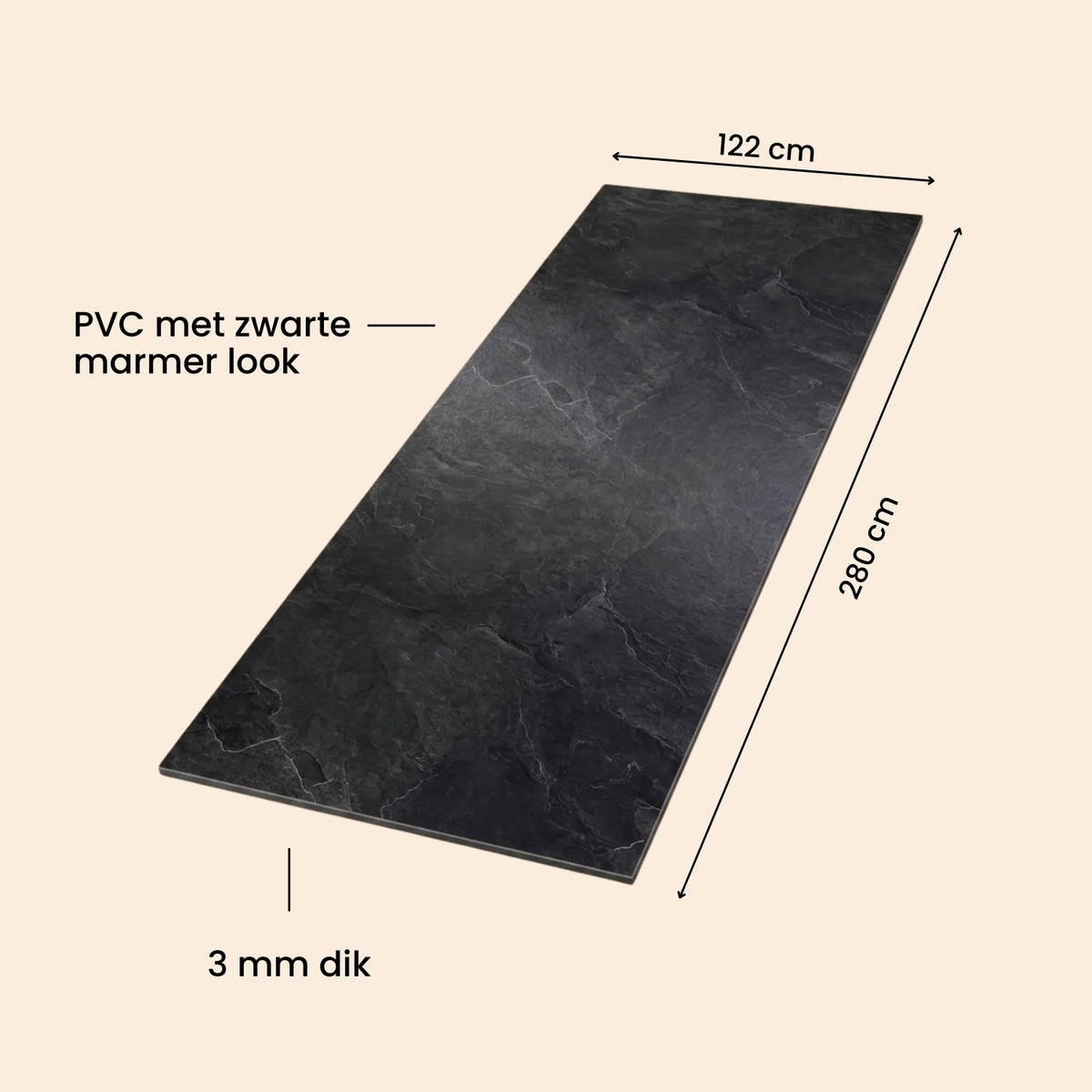 Night Marble – SPC Wandpaneel 122x280 cm (3mm), productfoto 6