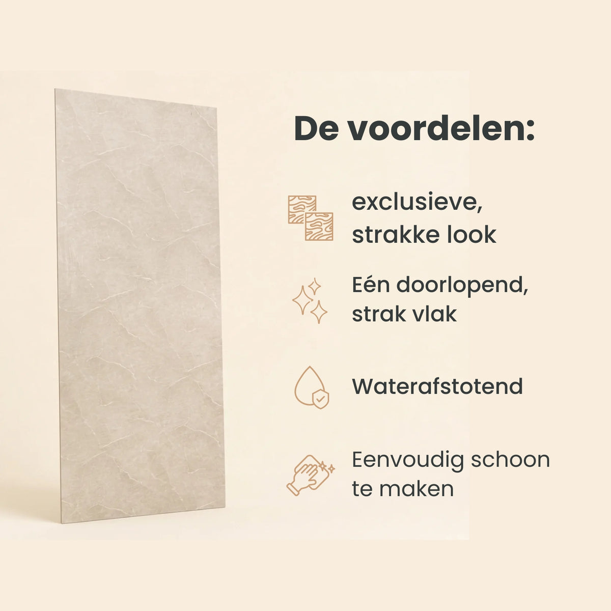 Silk Zand – Premium SPC Klik Wandpaneel 122x280 cm (4mm), productfoto 5