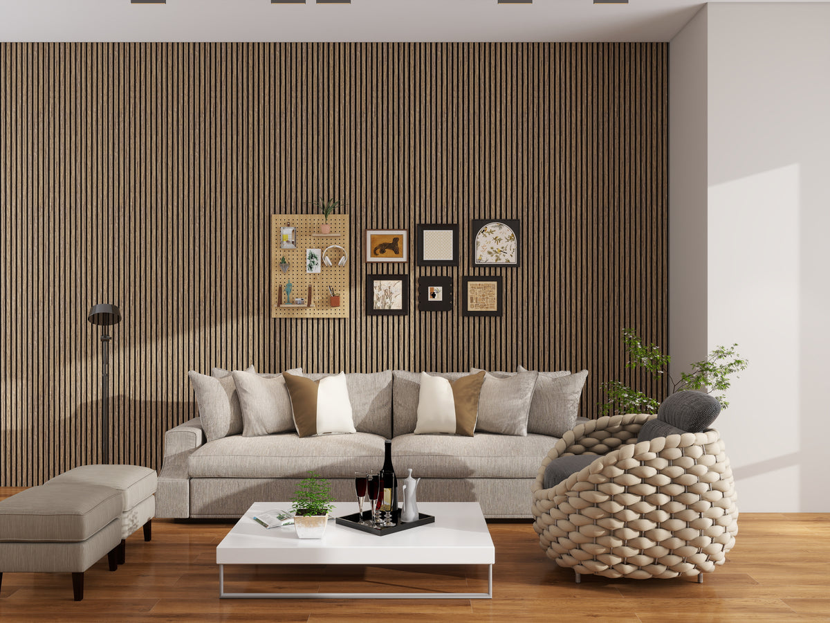 Akoestisch Paneel Premium Smoke 3-Zijdig Hout Fineer, productfoto 3