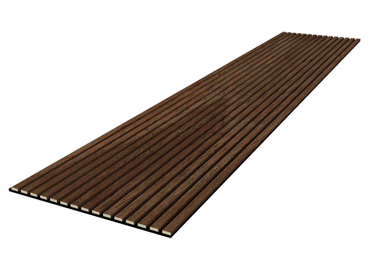 Akoestisch Paneel Premium Warm Walnut 3-Zijdig Hout Fineer