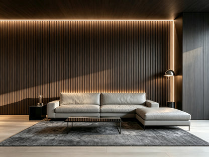 Akoestisch Paneel Premium Warm Walnut 3-Zijdig Hout Fineer, productfoto 3