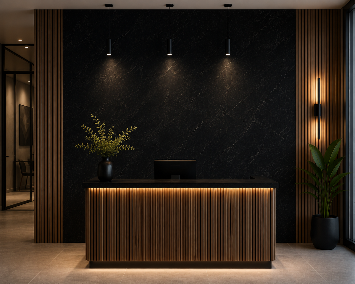Night Marble – SPC Wandpaneel 122x280 cm (3mm), productfoto 3