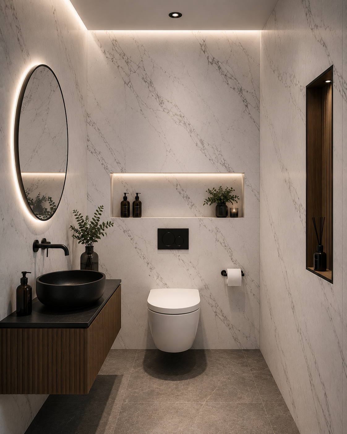 Polar Marble – SPC Wandpaneel 122x280 cm (3mm), productfoto 5
