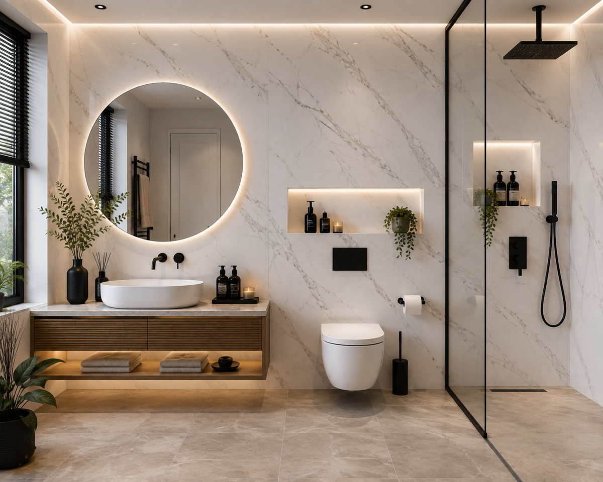 Polar Marble – SPC Wandpaneel 122x280 cm (3mm), productfoto 4