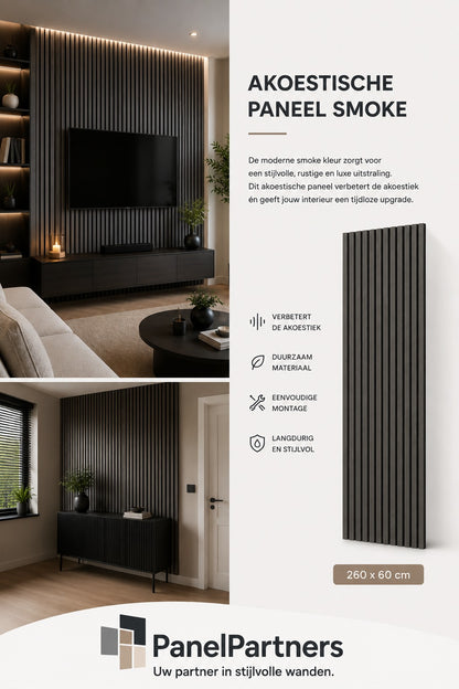 Smoke – Akoestisch Paneel 260x60 cm