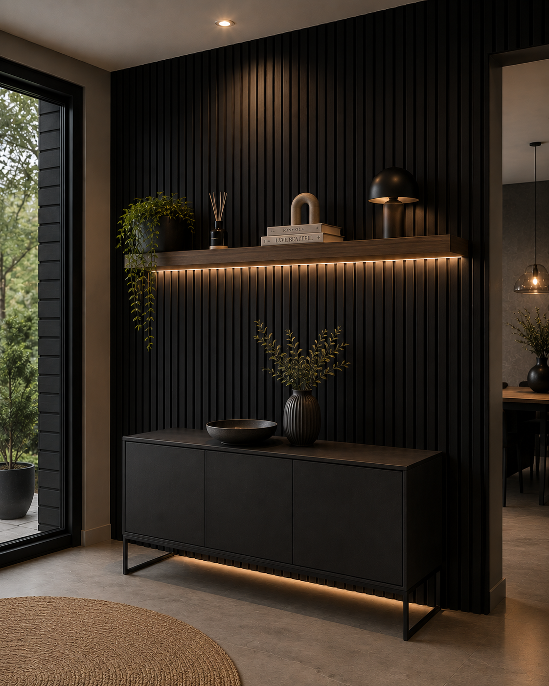 Zwart Oak – Akoestisch Paneel 260x60 cm, productfoto 6